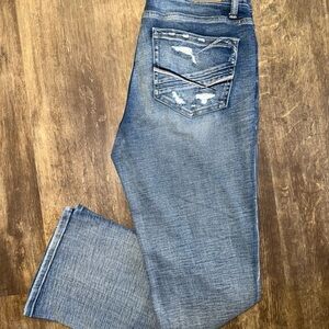 BKE Women's Boot Cut Jeans in Denim Blue